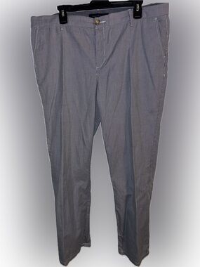Slim Pinstripe Trousers in Charcoal Gray
